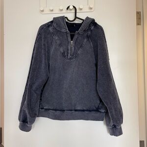 Desigual Navy and Indigo Textured Zip Sweatshirt